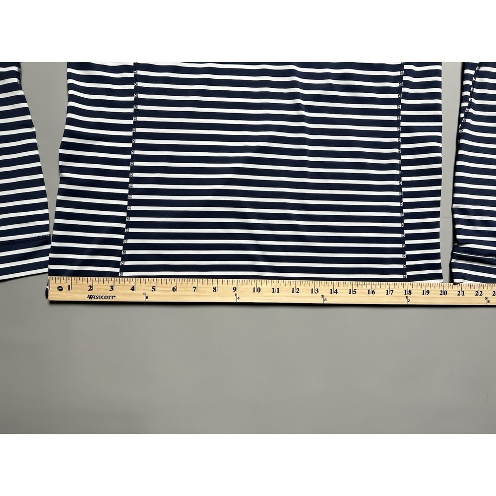 Vineyard Vines The Shep Shirt 1/4 Zip Striped Golf Polo Nautical Navy White M - Picture 7 of 8